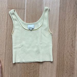 3.1 Phillip Lim yellow ribbed crop top